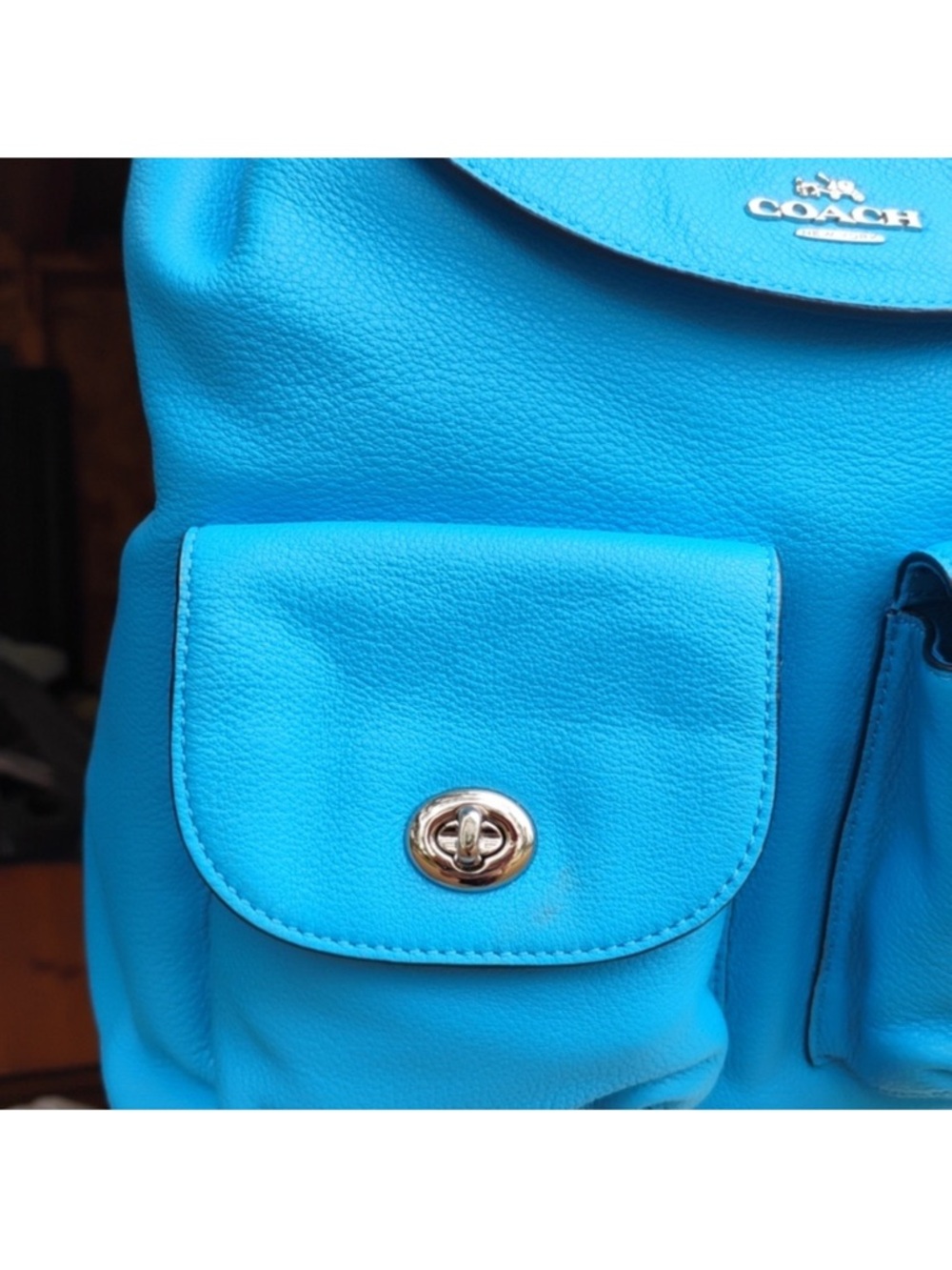 Coach gorgeous Billie Pebble leather like new backpack free shipping - Picture 7 of 16